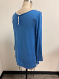Talbots Blue Cashmere Blend Sweater, L