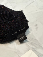 Ann Taylor Black Metallic Cardigan, XL