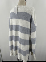 White Birch Stripe Sweater, XL