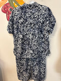 Christian Siriano 2pc Blue Linen Pants + Top, S