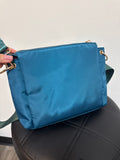 Mersi Teal Crossbody Bag, 10"x7"