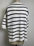 Baltic Born White/Black Stripe Sweater, S