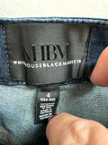 White House Black Market 28" Inseam High Rise Sculpt Jeans, 4