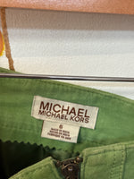 Michael Kors Green Genuine Leather Skirt, 6