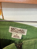 Michael Kors Green Genuine Leather Skirt, 6