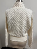 New Banana Republic White/Ivory Quilted Sweatshirt, S