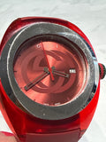 Gucci Sync Quartz Red Dial Red Rubber Strap Unisex Watch with working battery ￼