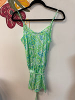 Lilly Pulitzer Green Belted Romper, S
