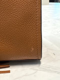 Tory Burch Brown Leather Shoulder Bag, 15"x11"