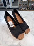 Toms Black Wedge Shoes, 8.5
