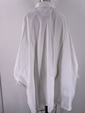 New BooHoo White Oversized Feather Balloon Top, 8
