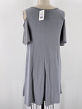 Lazy Sunday Gray Open Shoulder Dress, S