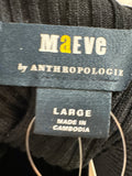 New Retail $98 Maeve Anthropologie Black Sweater, L