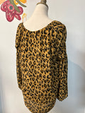 Ophelia Roe Animal Print Top, XL