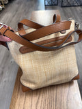 Brighton Briana Straw Tote Butterfly Crossbody Bag, 11"x10"