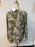 Blu Pepper Green Tie Front Top, S