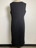 Maya Brooke 2pc Black/Teal Dress + Jacket, 12