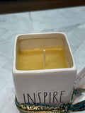 New The Inked Bee Artisan All Natural Beeswax Candle, 4.75" tall (shipping not available)