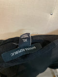 Banana Republic Black 100% Linen Draped One Shoulder Top, XL