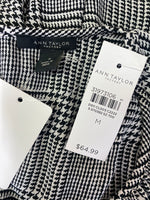 New Ann Taylor Black Print Top, M (retail $64)