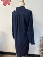 New J. Crew Blue Shift Dress with Necktie in 365 Crepe, 10
