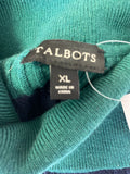 New Talbots Green/Navy Sweater, XL