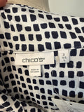 Chico's White/Blue Top, L