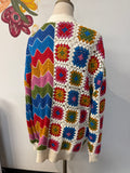 Farm Rio Oversized Mixed Textures Crochet Cardigan, XS (retail $255)