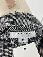 New Favlux Louise Checkered Black Dress, M