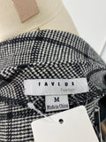 New Favlux Louise Checkered Black Dress, M