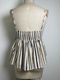 New Monhegans Linen Stripe Top, S (retail $98)