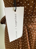 New Better Together Brown Polka Dot Dress, XL