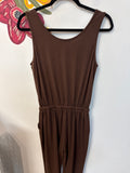 Pretty Garden Brown 26" Inseam Jumpsuit, M