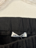 Ekouaer 2pc Black Top + Shorts, XXL