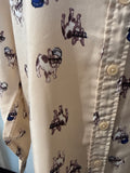 Ellen Tracy Dog Print Top, M