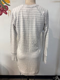 Athleta Gray Criss Cross Front Tunic Sweater, M