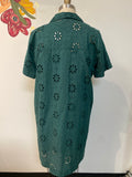 New Loft Green Eyelet Dress, 8