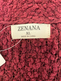 Zenana Burgundy Cardigan, XL