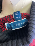 Karen Scott Red/Black Sweater, XXL
