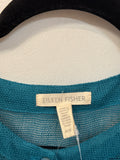 Eileen Fisher Teal Sheer Top, M