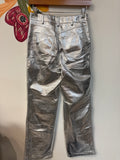 New Forever 21 Metallic Silver Jeans, S