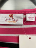 Quacker Factory Pink Paw Print Top, M