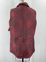 New Coldwater Creek Red Metallic Vest, M