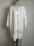 Lauren Michelle White 100% Cotton Top, 1X