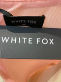 New White Fox Pink Sequin Bustier Top, M