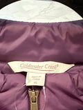 Coldwater Creek Purple WanderLite Cap Sleeve Puffer Vest, XL