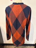 New Rafiana Navy/Clay Sweater, L