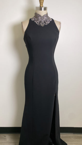 Theia Black Beaded Dress, 4 (retail $500+)