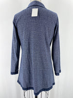APT Designs Blue Reversible Cardigan, S/M