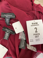 New R&M Richards 2pc Merlot Dress + Jacket, 16W